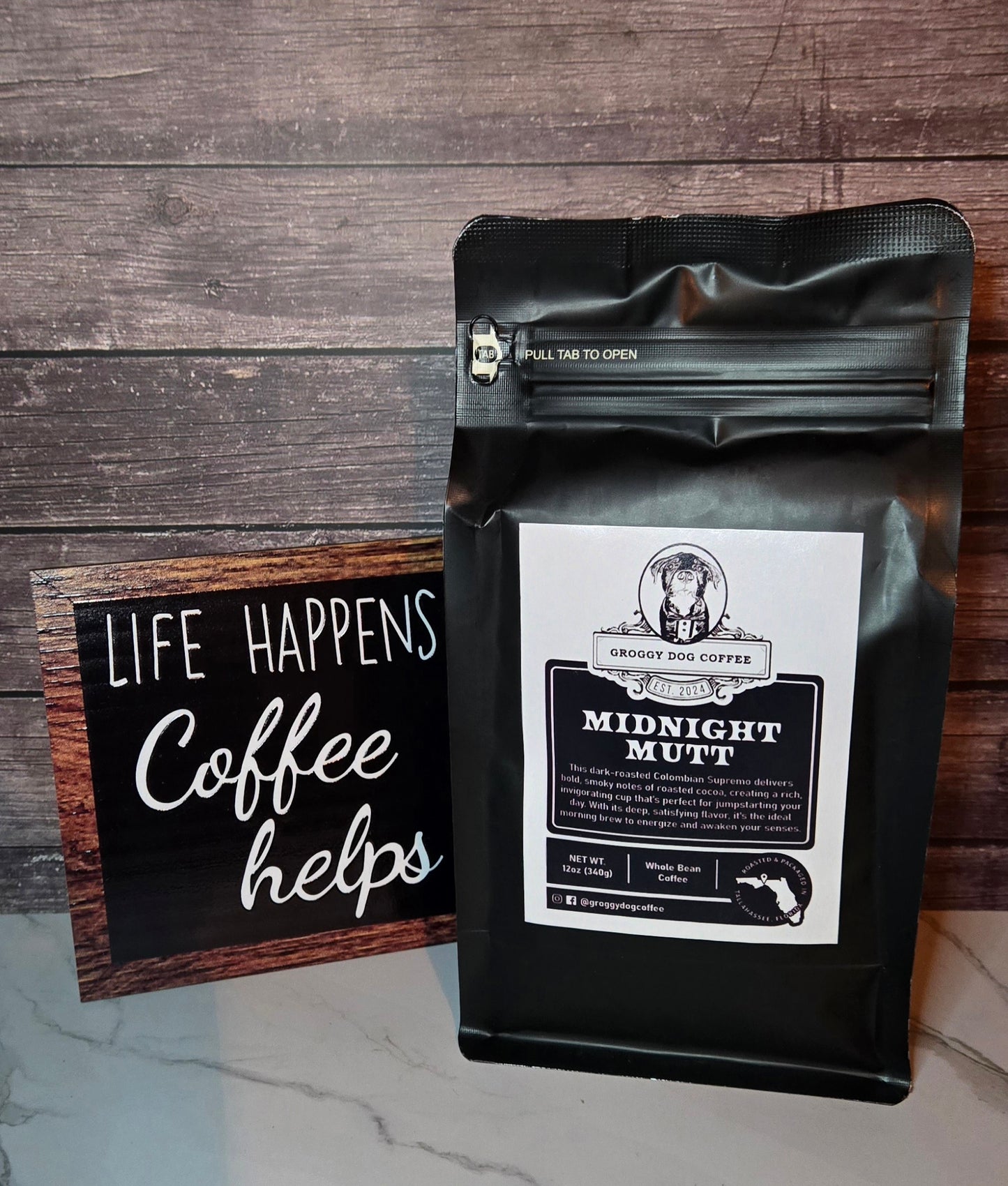 Midnight Mutt Ground Dark Roast Coffee - Better Morning Bundle