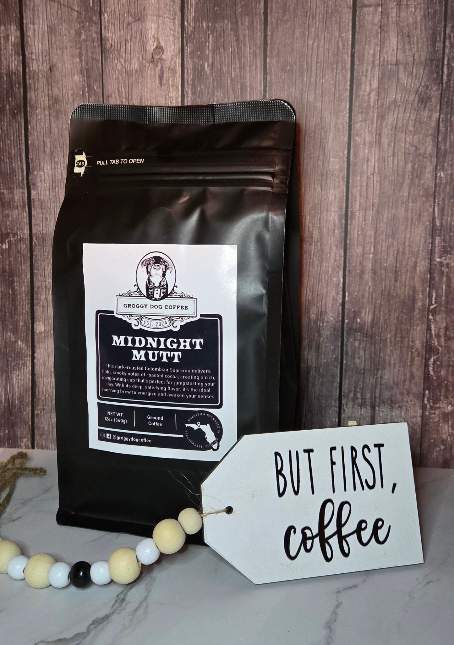 Midnight Mutt Colombian Dark Roast 12oz Ground Coffee