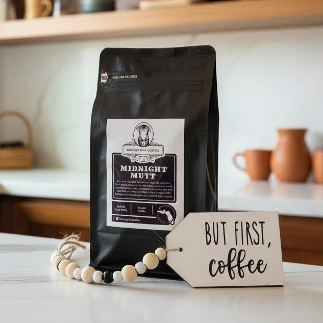 Midnight Mutt Roasted Cocoa Colombian Dark Roast 12oz Ground