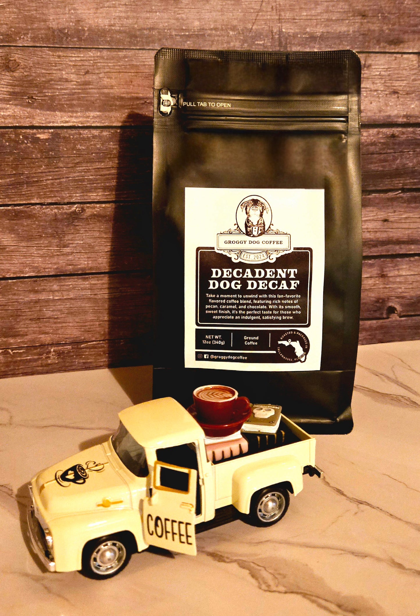 Decaf Decadent Dog Medium Roast 12oz Ground Coffee