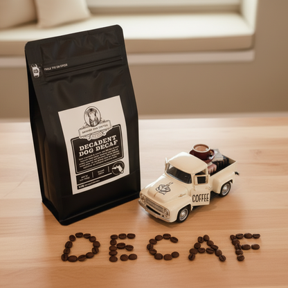 Whole Bean Decaf Decadent Dog Medium Roast 12oz Coffee