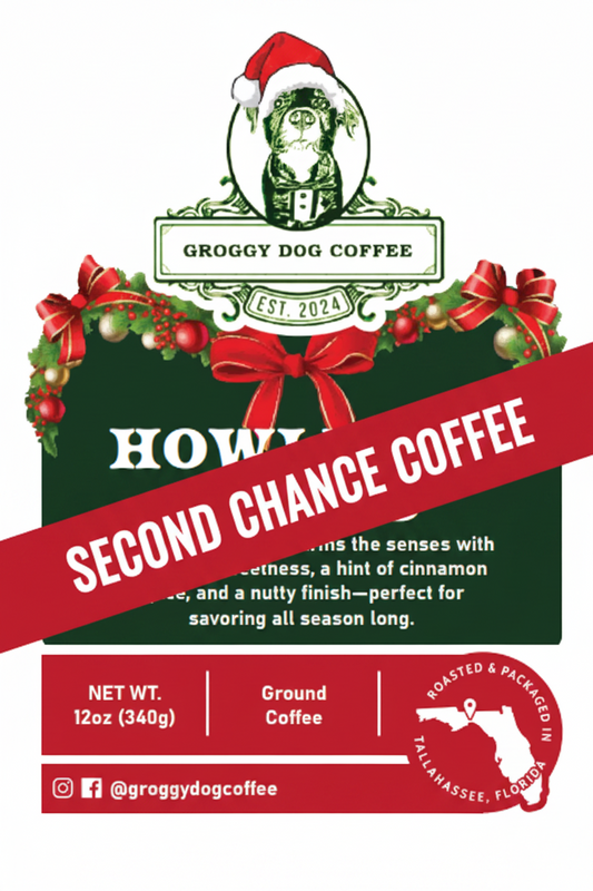 Second Chance Coffee - Howliday Blend, Medium Roast Seasonal 12oz Ground Coffee