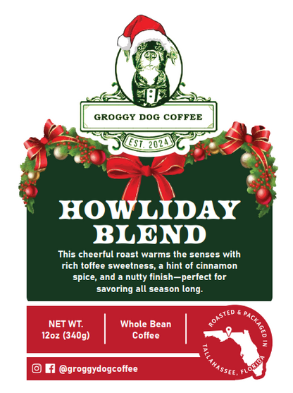 Whole Bean Howliday Blend Christmas Gift Bundle