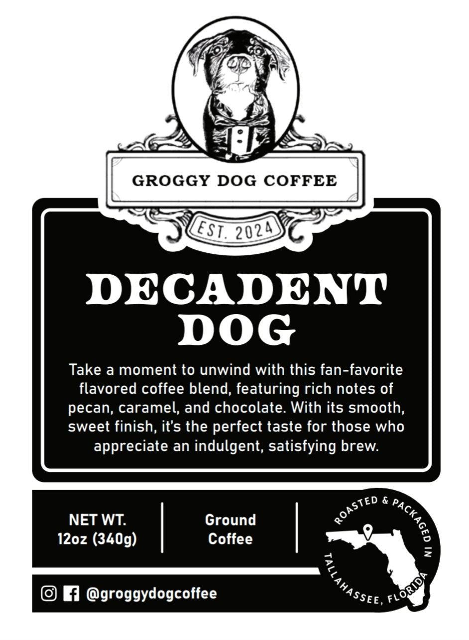 Decadent Dog Medium Roast 12oz Ground Coffee