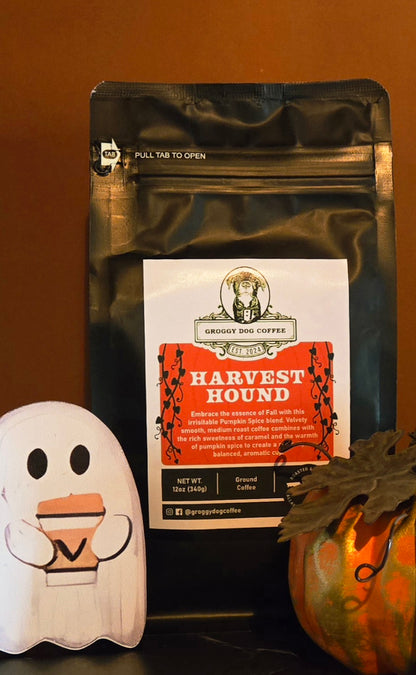 Harvest Hound Pumpkin Spice, Medium Roast Seasonal 12oz Ground Coffee