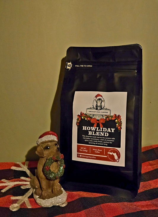 Whole Bean Howliday Blend, Medium Roast Seasonal 12oz Coffee