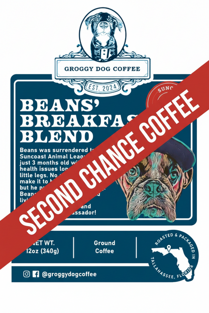 Second Chance - Bean's Breakfast Blend, Medium Roast Ground Coffee, 12oz