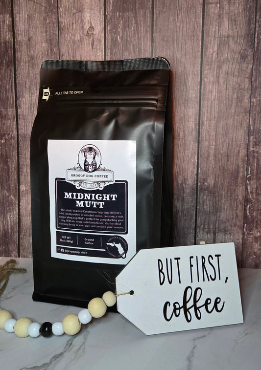Midnight Mutt Colombian Dark Roast 12oz Ground Coffee